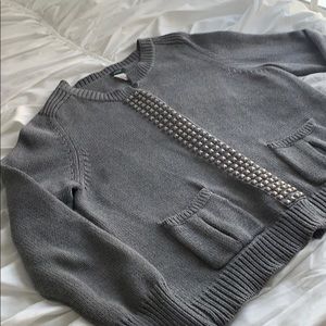 JCrew Embellished cotton cardigan